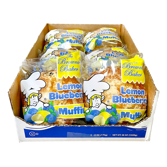 The Brownie Baker Lemon Blueberry Muffins 6 oz 6-Pack Wholesale