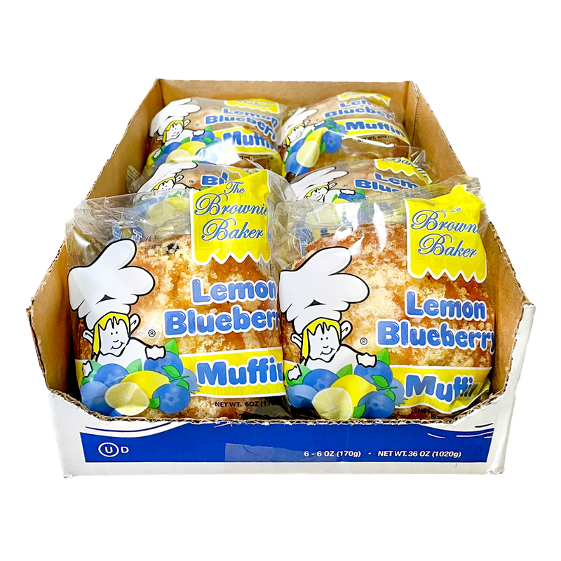 Brownie Baker Lemon Blueberry Muffin, Pack of 6