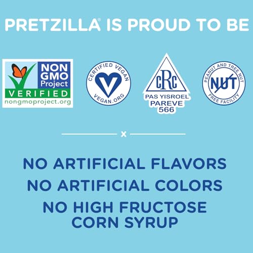 Pretzilla Soft Pretzel Hamburger Buns, 12.8 oz 4 Count Pretzel Bun (Case of 12 Packs)