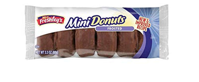 Mrs. Freshley's Donut Variety Assortment, Chocolate Frosted, Crunch, and Powdered Sugar, Pack of 12