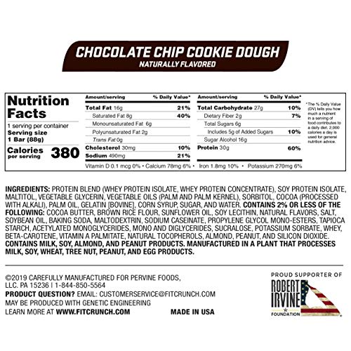 Fit Crunch Crunch Choc Cook Dgh Protein Bars 88 g 12 Count Wholesale