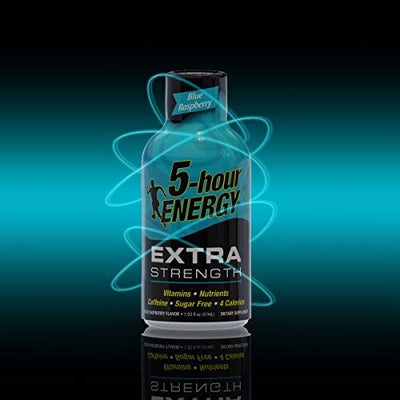 5-hour ENERGY Shot, Extra Strength Blue Raspberry, 1.93 Ounce, 12 count