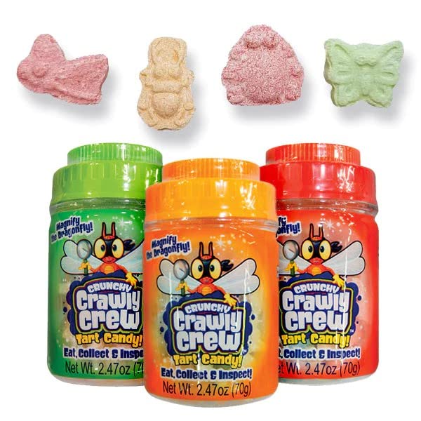 Kidsmania Crunchy Crawly Crew Tart Candy, 12 Count