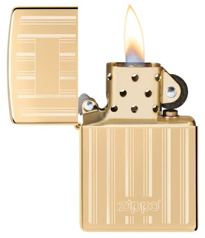 Zippo High Polish Brass Pocket Lighter - Simple Elegance