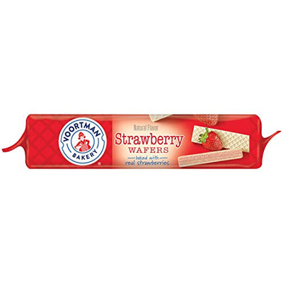 Voortman Bakery Strawberry Wafers, Mega Size, 5.17 oz, Case of 9