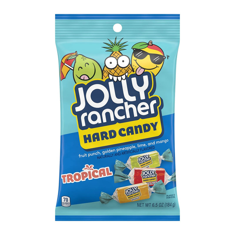JOLLY RANCHER Tropical Fruit Flavored Hard Candy Bags, 6.5 oz (Pack of 12)