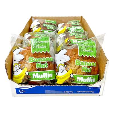 Brownie Baker Banana Nut Muffin, Pack of 6