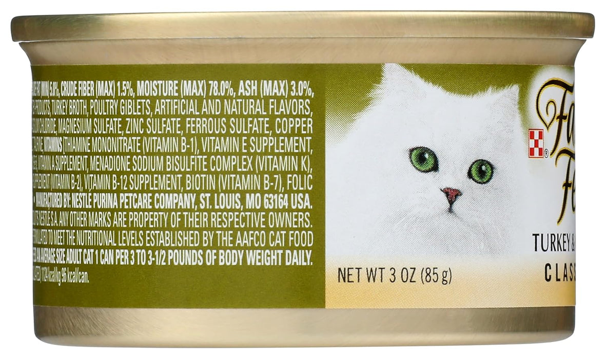 Purina Fancy Feast Canned Cat Food Turkey & Giblets 3oz Wholesale