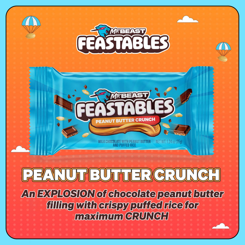 Feastables Pnt Butter Crnch Bar 1.2z 35 g 24 Per Box