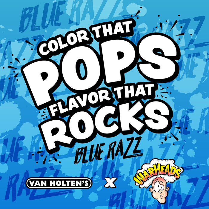 Van Holten's Warheads Blue Raspberry Jumbo Pickle 12 Per Case