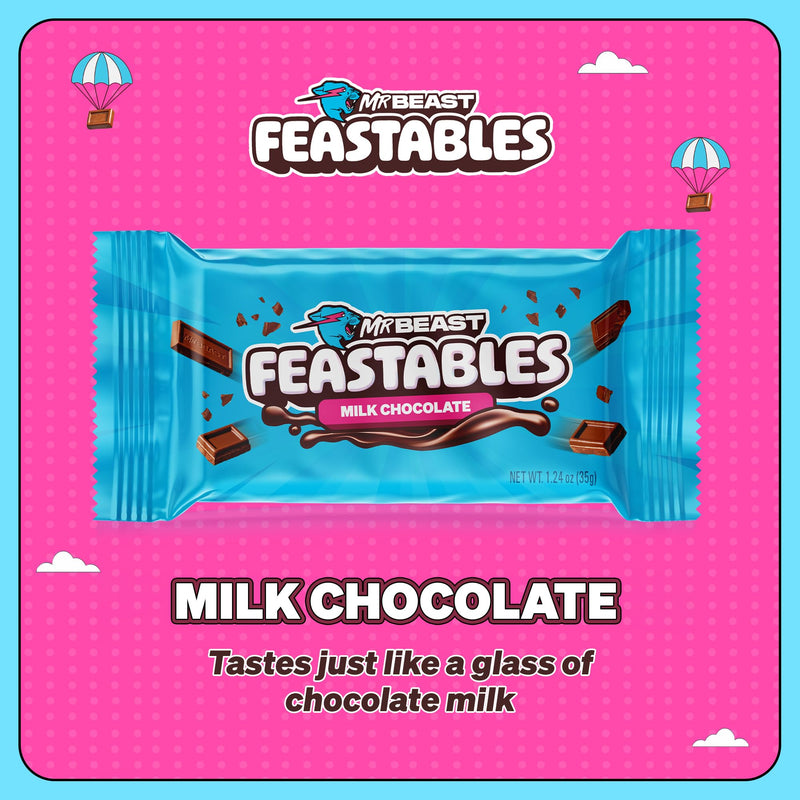 Feastables Milk Bar 1.2z 35 g 24 Per Box