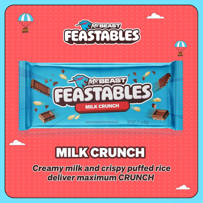 Feastables Milk Crunch Bar King 2.1z 60 g 24 Per Box