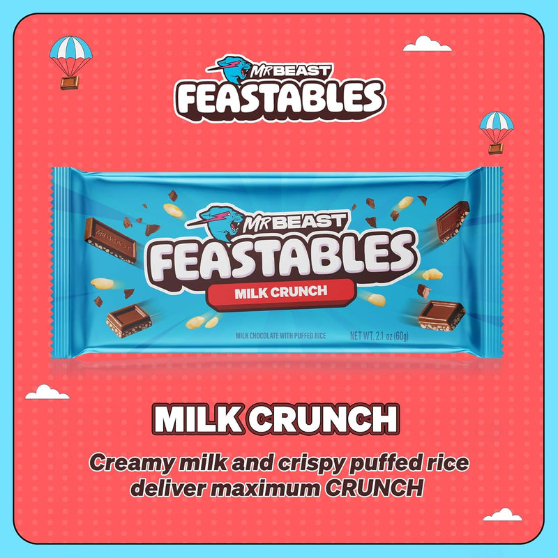 Feastables Milk Crunch Bar King 2.1z 60 g 24 Per Box