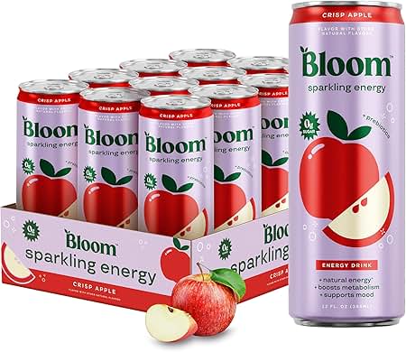 Bloom Energy Apple Crisp Sparkling Energy Drink - 12 oz