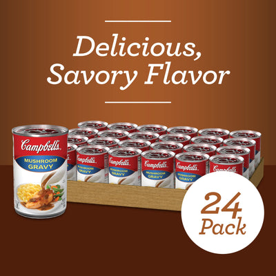 Campbell's Gravy, Mushroom, 10.5 oz. Can (Pack of 24)