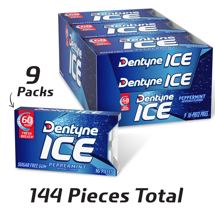Dentyne Ice Peppermint 9 Per Box