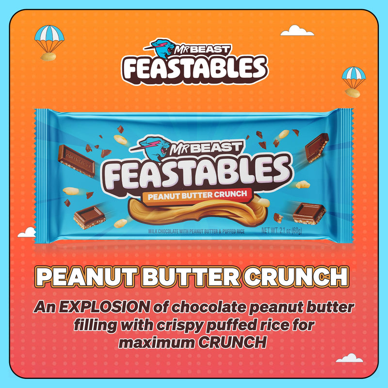 Feastables Pnt Btr Crunch King 2.1z 60 g 24 Per Box