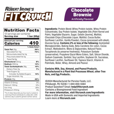 Fit Crunch Choc Brownie Bar 88 g 12 Per Box