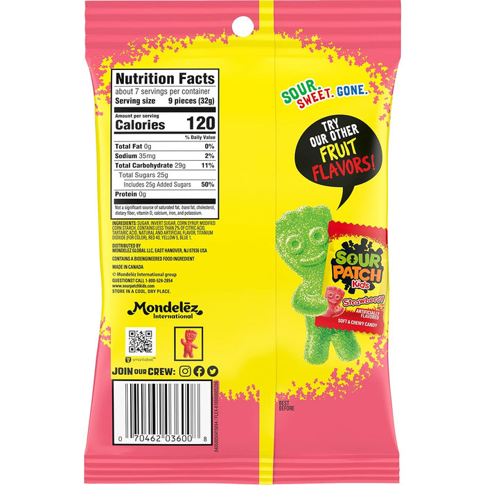 Sour Patch Kids Watermelon Soft Chewy Candy 8oz Wholesale Single Bag