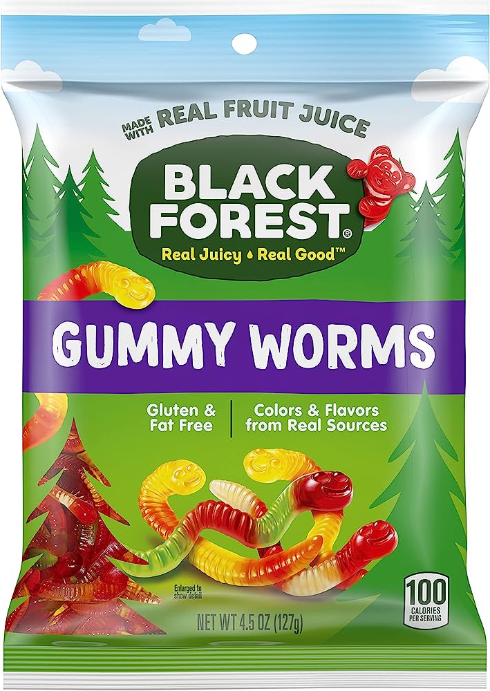 Black Forest Gummy Worms 4.5 oz Bag
