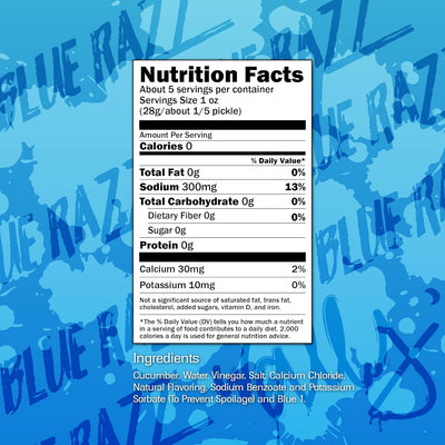 Van Holten's Warheads Blue Raspberry Jumbo Pickle 12 Per Case