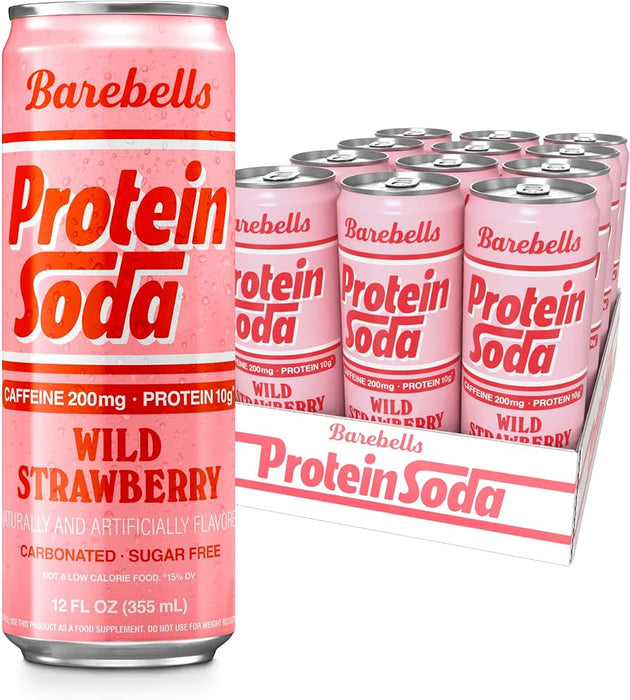 Barebells Protein Soda Wild Strawberry - 12 oz 12ct