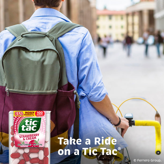 Tic Tac Straw Cream 100ct 12 Per Box