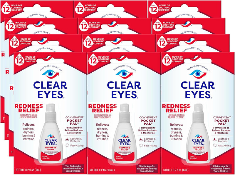 Clear Eyes Redness Relief Eye Drops, Fast-Acting Formula, 0.2 oz Bottle (Pack of 1)