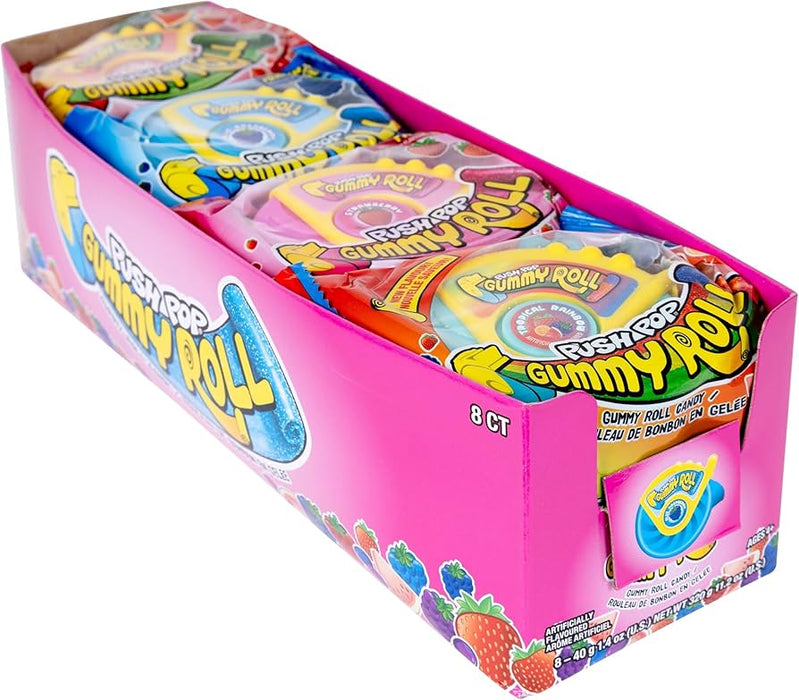 Push Pop Pop Gummy Rolls 8 Per Box