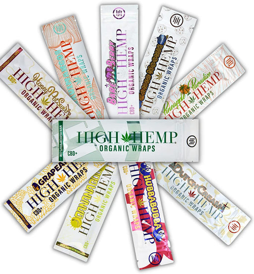 High Hemp Cigarette Rolling Papers Individually Wrapped Variety 10-Count Wholesale Pack