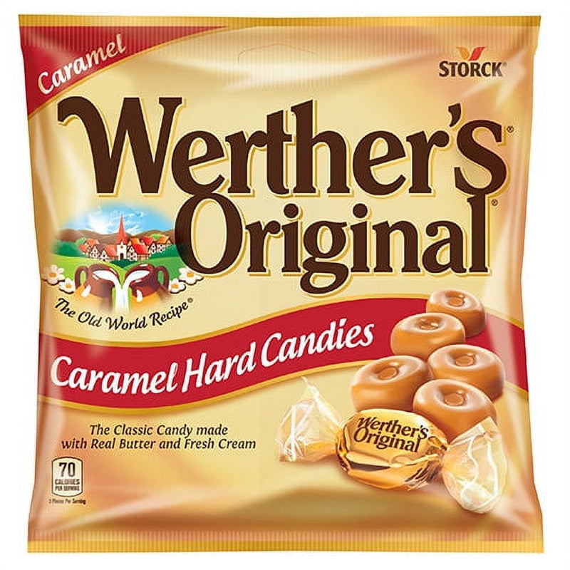 Werthers Original 5.5 oz Caramel Hard Big Candies, 12 Count