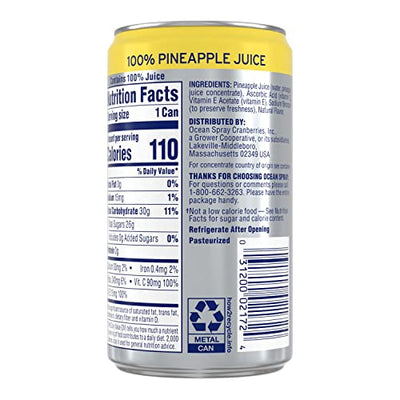 Juicy Pineapple Spray Juice, Refreshing Tropical Beverage, 7.2 oz Can (Pack of 24)