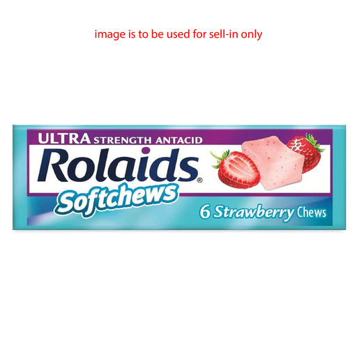 Rolaids Ultra Strength Antacid Softchews 6-Count Strawberry 12-Pack Wholesale