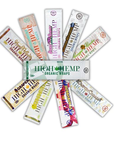 High Hemp Cigarette Rolling Paper Individually Wrapped  Variety Gift Pack (10 Count)