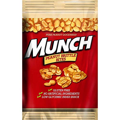 Mars Munch Peanut Brittle Bites - Crunchy Peanut Candy, Perfect Snack Size, 4 oz (Pack of 12)