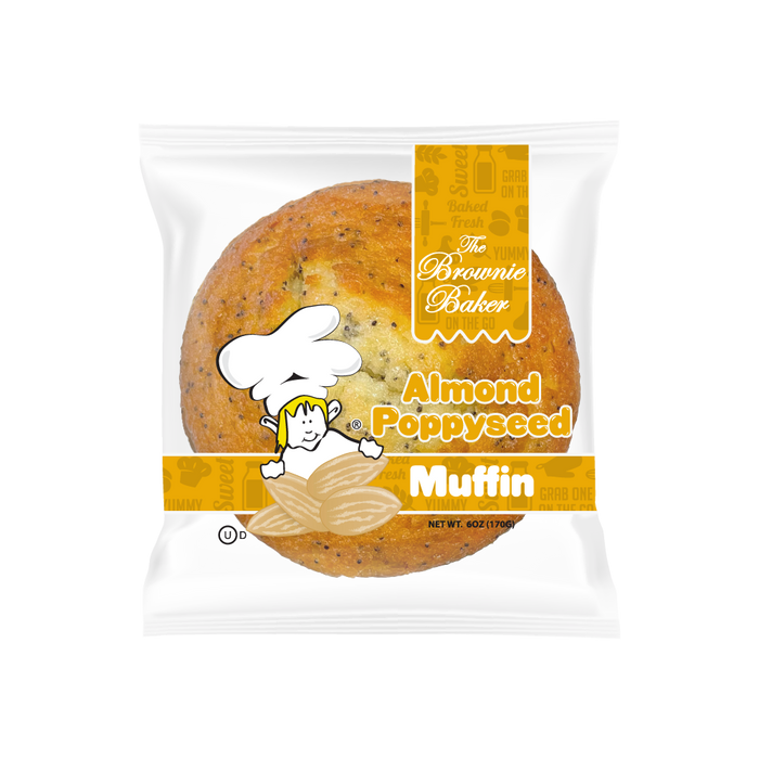 The Brownie Baker Almond Poppyseed Muffins 6-Pack Wholesale