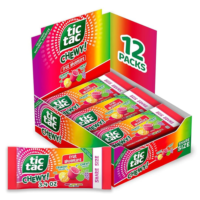 Tic Tac Chewy King Size Sweet Fruit Boxes 12ct