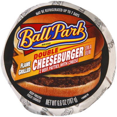 Ball Park Double Cheeseburger, 6.6 Ounce - 12 per case.