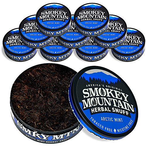 Smokey Mountain Arctic Mint Herbal Snuff 10-Can Wholesale Pack