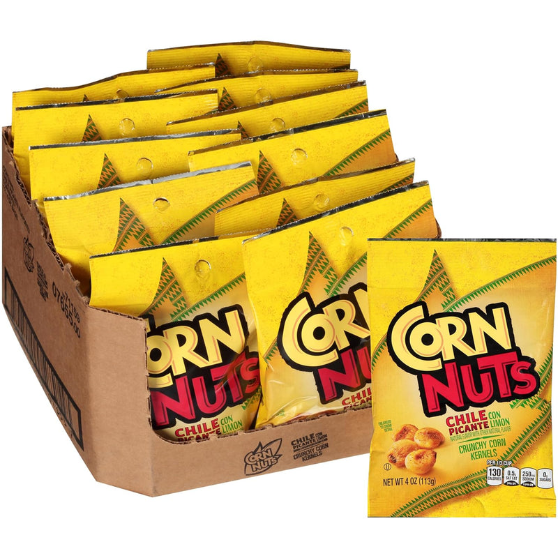 Corn Nuts Chile Picante Crunchy Corn Kernels 4 oz [12-Bags]