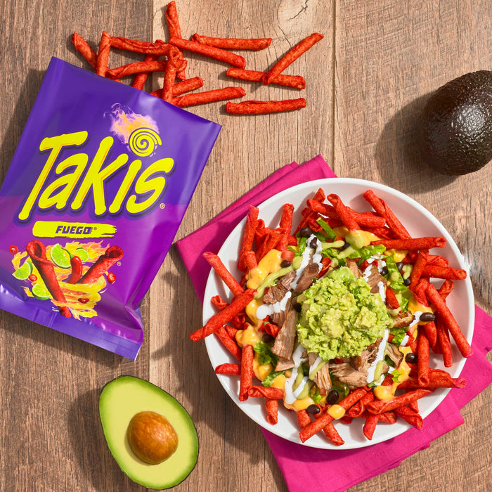 Takis Blue Heat Hot Chili Pepper Flavored Rolled Tortilla Chips 9.9 oz 14-Pack Wholesale