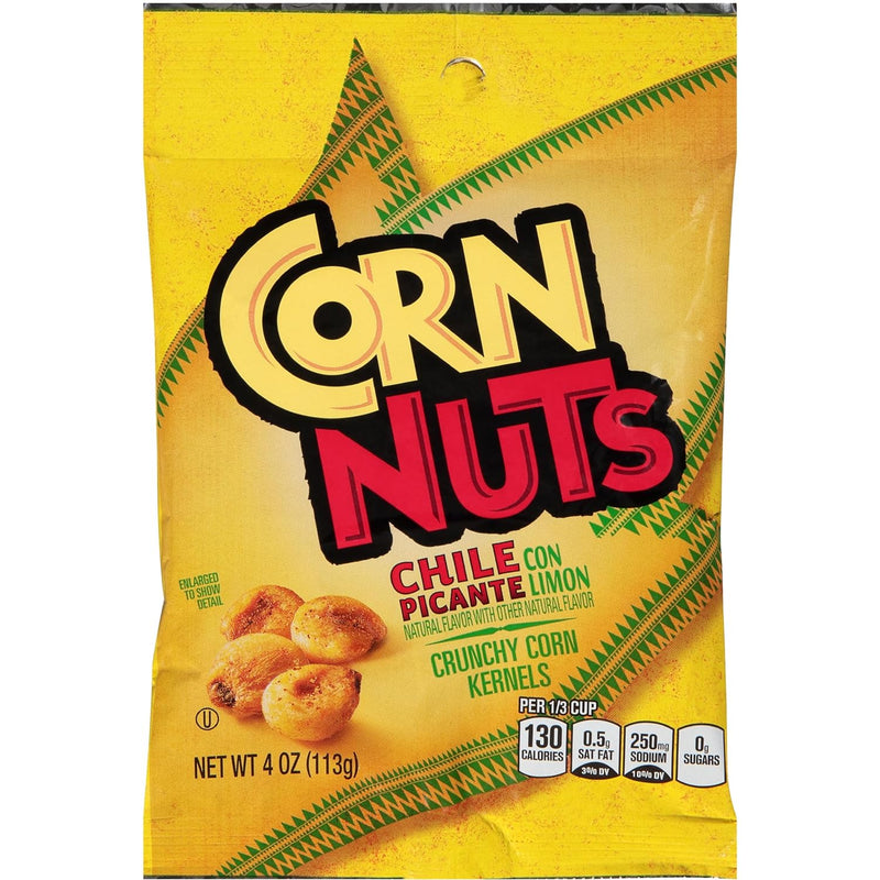 Corn Nuts Chile Picante Crunchy Corn Kernels 4 oz [12-Bags]