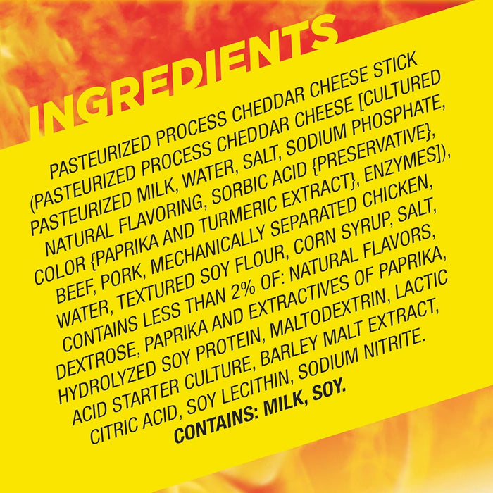 Slim Jim Original Beef N Cheese Snack Sticks 1.15 oz 14-Count Wholesale Pack
