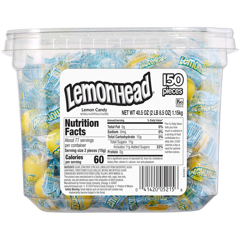 Lemonhead Candy, Jar (Pack of 150)