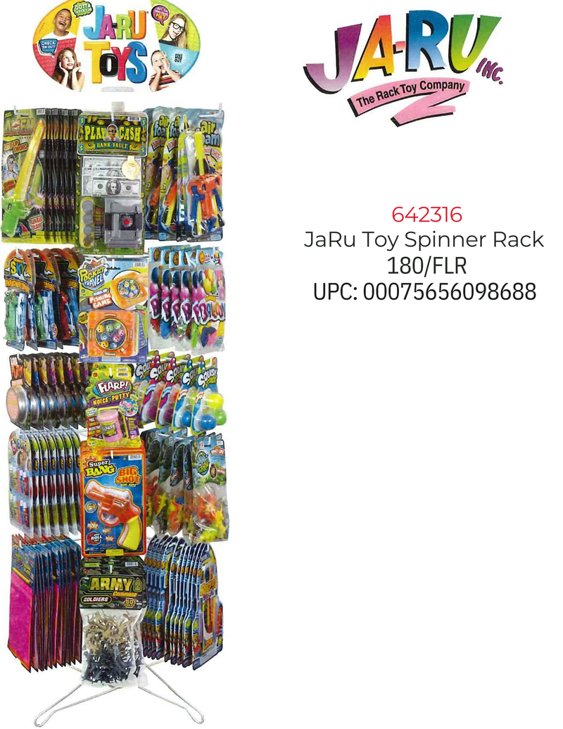 JARU Toy Spinner Rack Display (180-Piece)