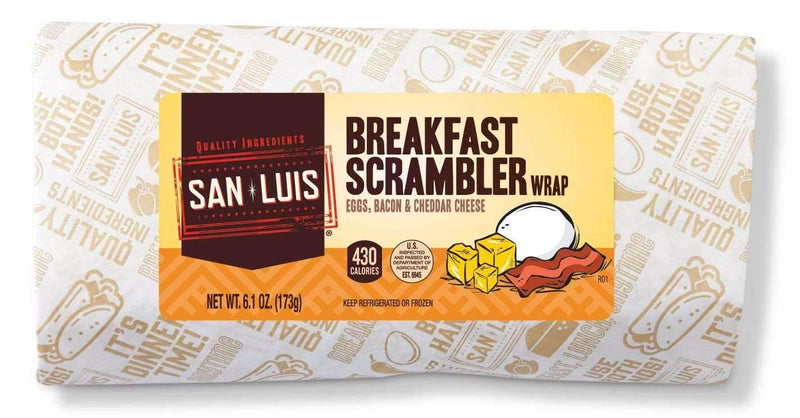 Deli Express Breakfast Scrambler Burrito, 6.1 Ounce - 12 per case.