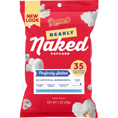 Popcornopolis Perfectly Salted Nearly Naked 1oz Bag 6ct