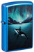 Zippo Pocket Lighter Whale Design High Polish Blue Wholesale