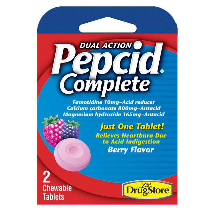 Pepcid Complete Heartburn Relief Chewable Tablets 2-Count 6-Pack Wholesale