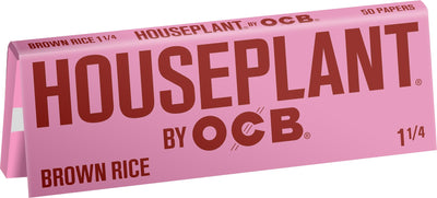 OCB Houseplant Brown Rice Rolling Papers, 1 1/4 Size (Pack of 24)